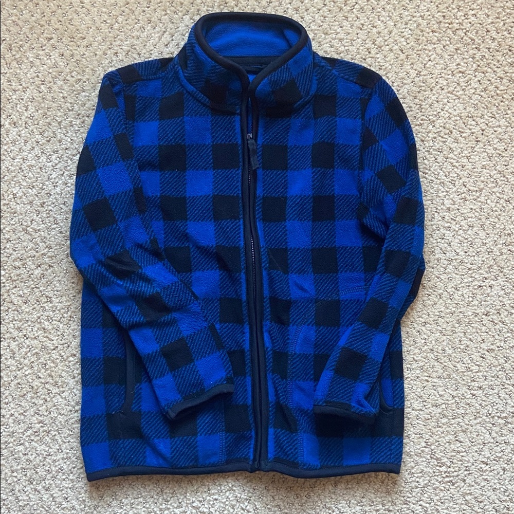 Uniqlo Plaid Fleece Blue & Black for Boys 5-6
